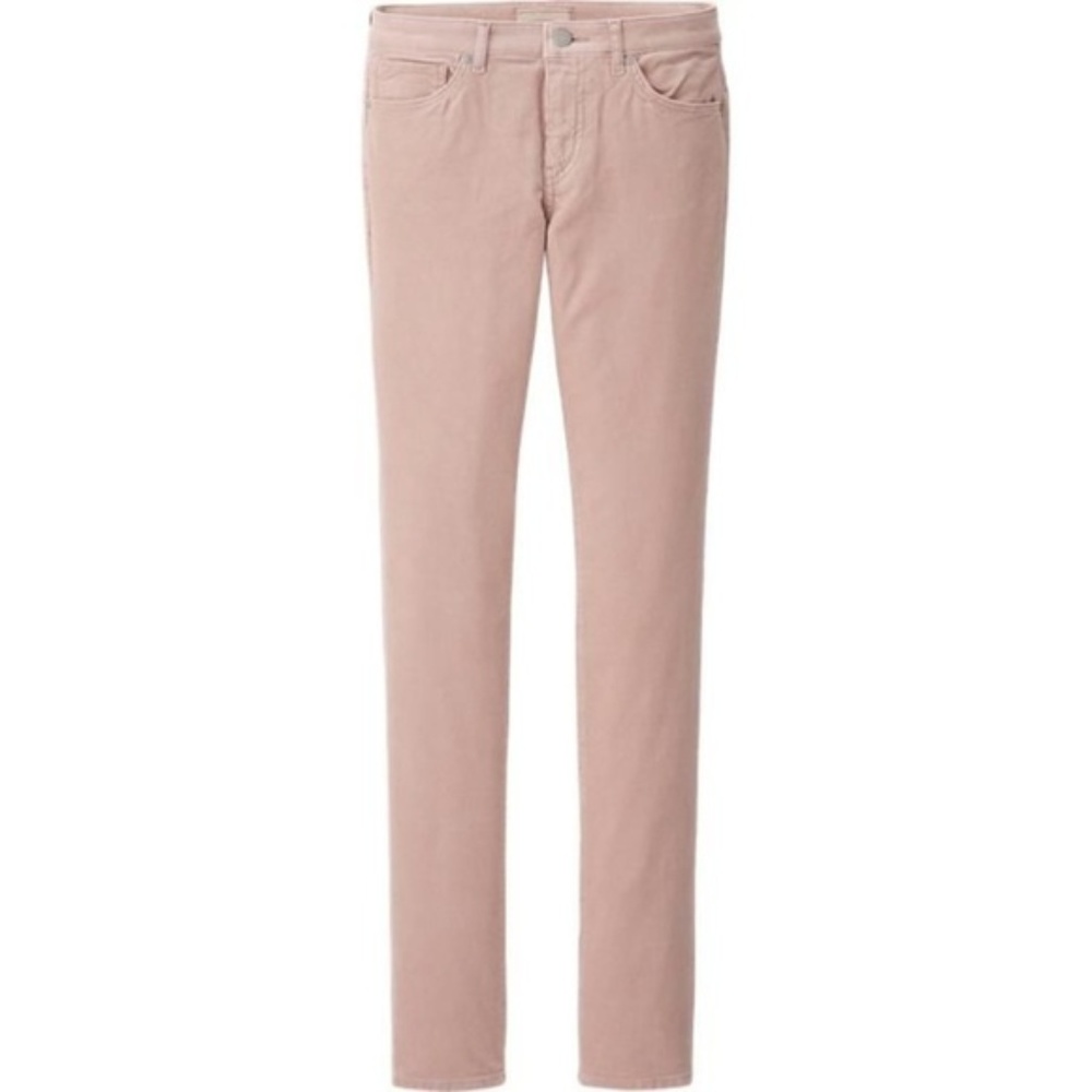pink uniqlo heattech corduroy pants size 27 small